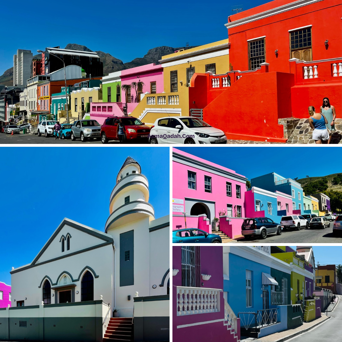 قوس قزح في بوكاب، كيب تاون، جنوب أفريقيا